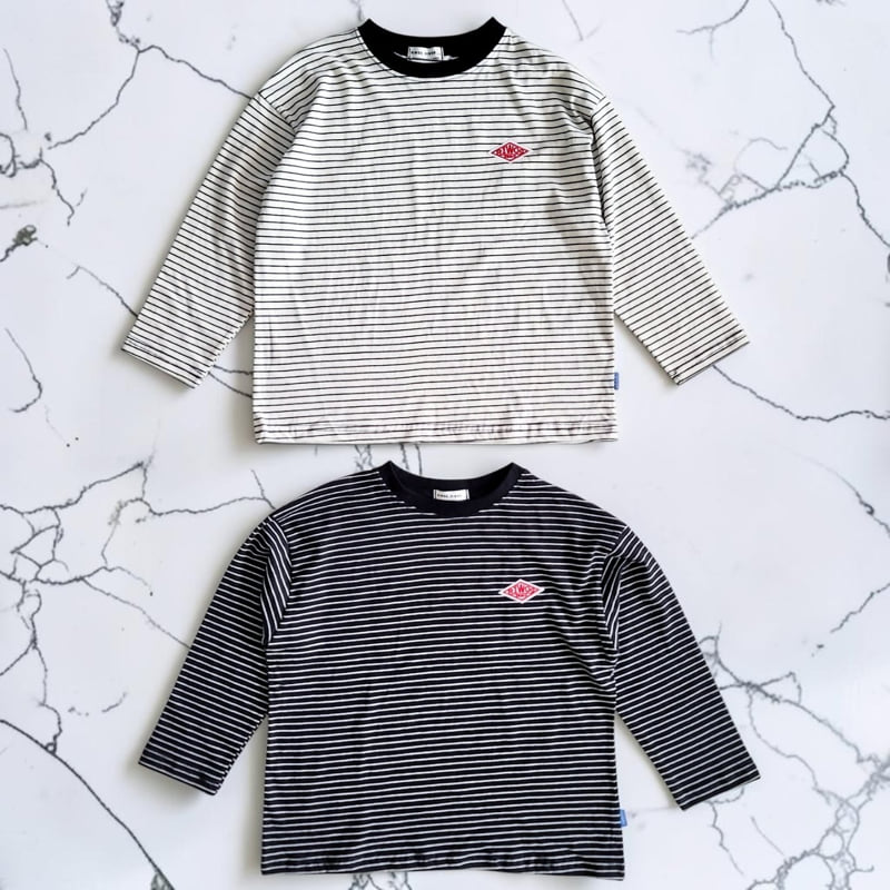 Riwoo Riwoo - Korean Children Fashion - #childrensboutique - Riwoo Fine Striped Boxy Tee