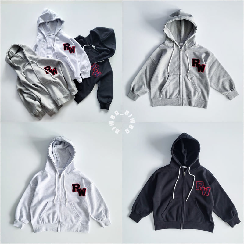Riwoo Riwoo - Korean Children Fashion - #designkidswear - Riwoo Boucle Embroidered Boxy Zip-up Hoodie - 8