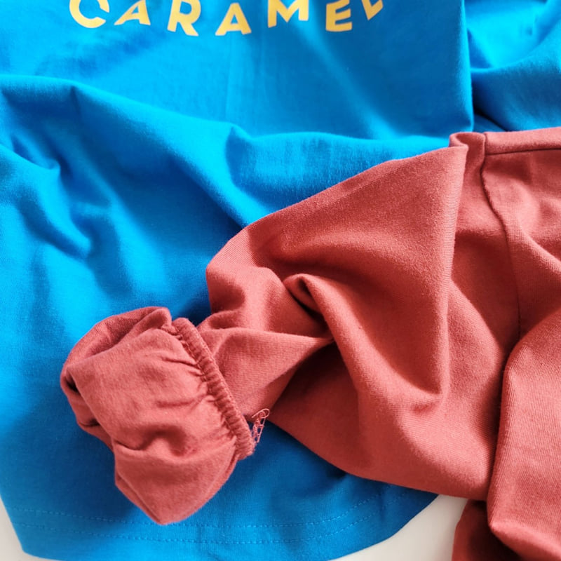 Riwoo Riwoo - Korean Children Fashion - #designkidswear - Caramel Rib Trim Tee - 7