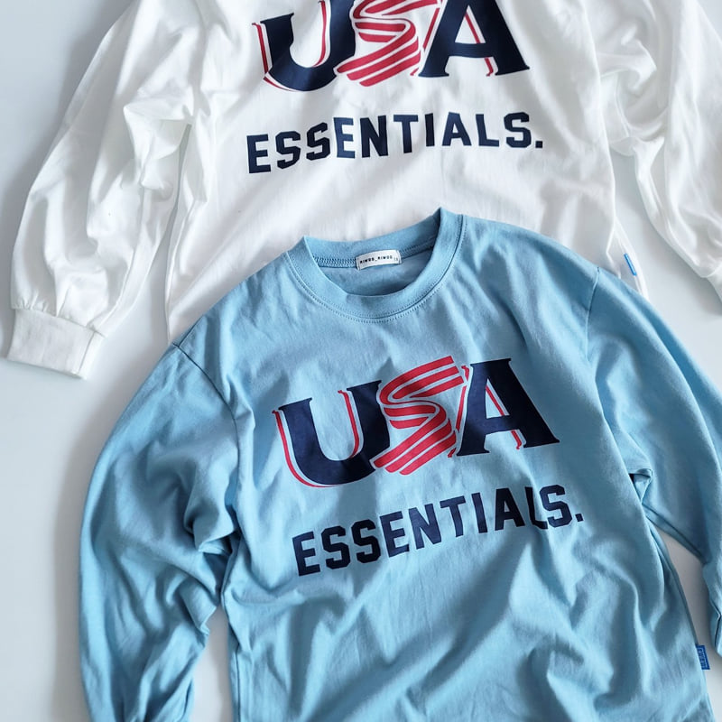 Riwoo Riwoo - Korean Children Fashion - #designkidswear - USA Rib Trim Tee - 8