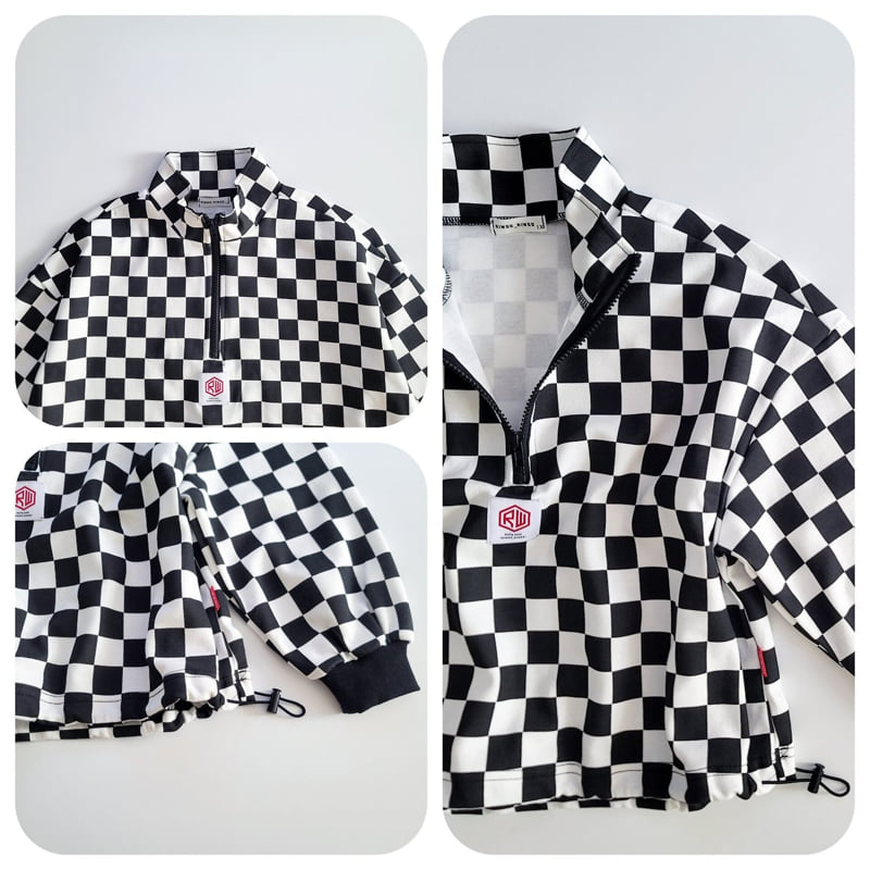Riwoo Riwoo - Korean Children Fashion - #designkidswear - Unique Check Half Zip-up - 7