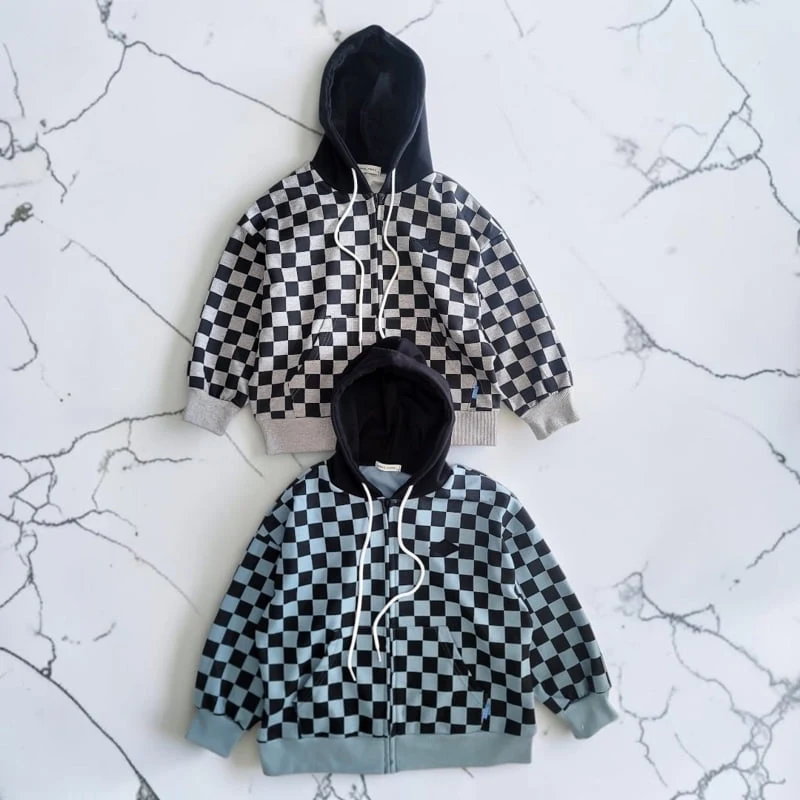 Riwoo Riwoo - Korean Children Fashion - #designkidswear - Riwoo Chess Hoodie Zip-up