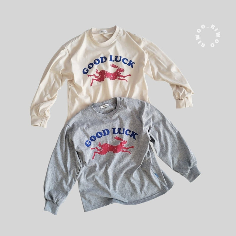 Riwoo Riwoo - Korean Children Fashion - #designkidswear - Good Luck Rib Trim Tee - 12
