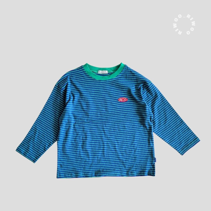 Riwoo Riwoo - Korean Children Fashion - #designkidswear - Toktok Striped Patch Tee - 5