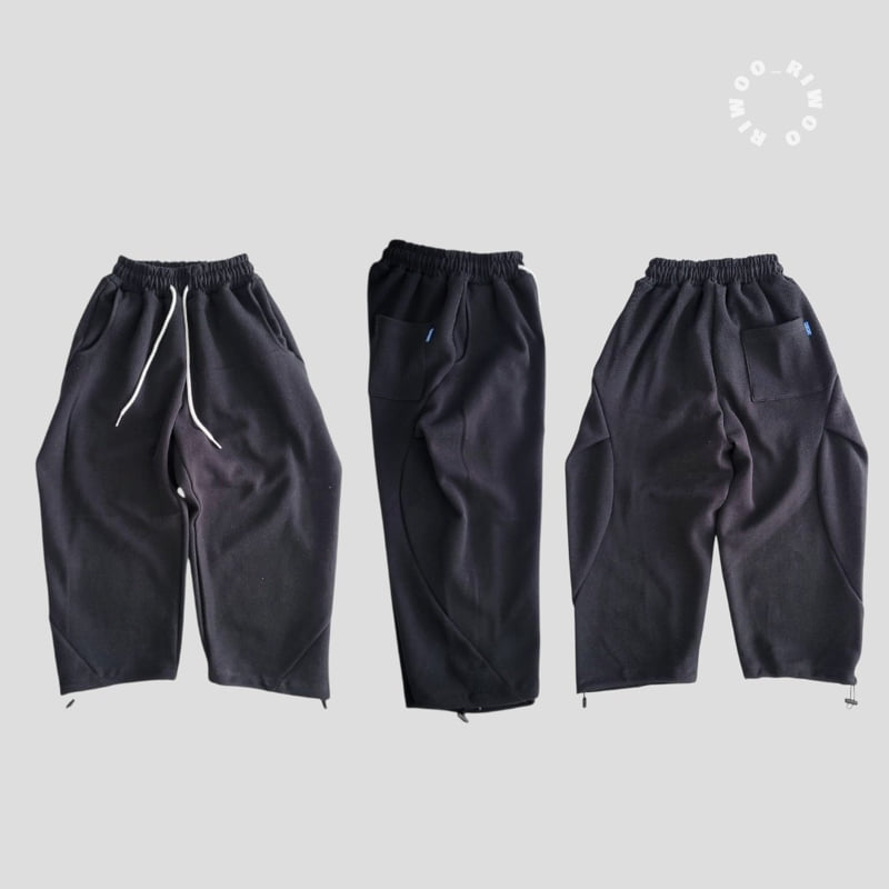 Riwoo Riwoo - Korean Children Fashion - #discoveringself - Back Pleated Curve String Pants - 3
