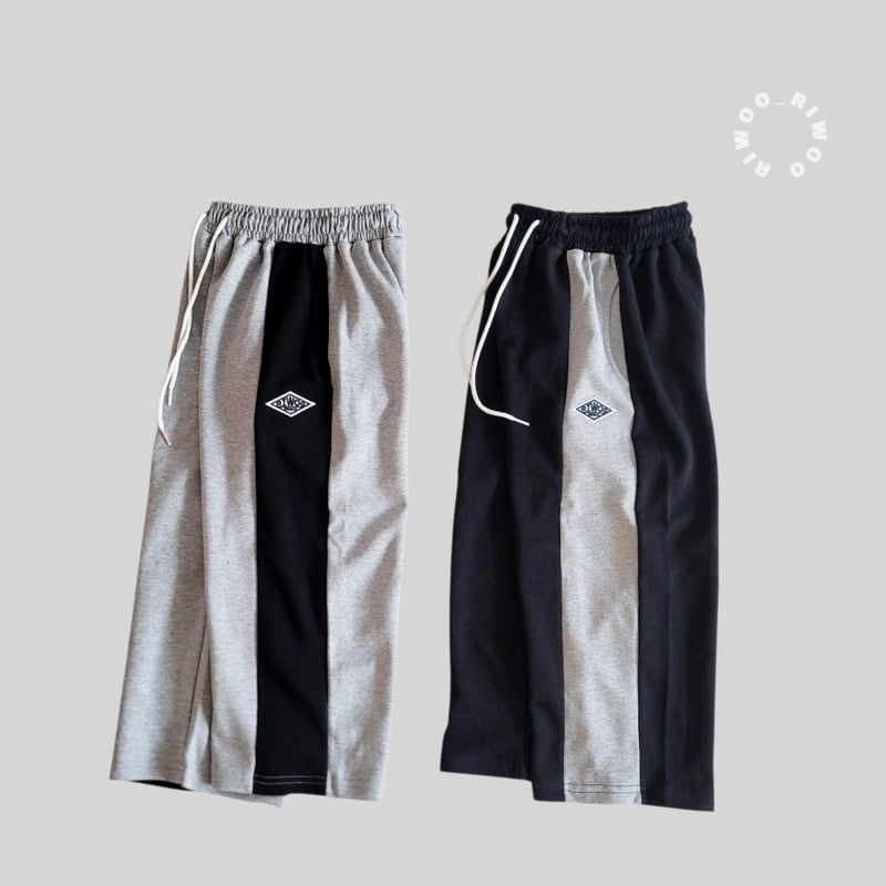 Black Label Color Block Wide Pants by Riwoo Riwoo for Child - view 10