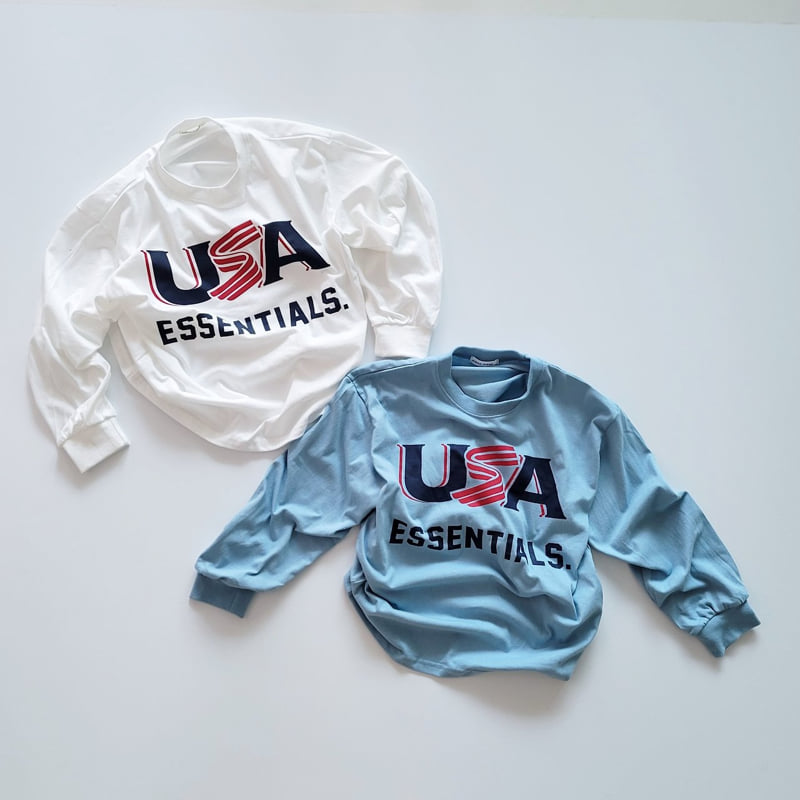 Riwoo Riwoo - Korean Children Fashion - #discoveringself - USA Rib Trim Tee - 9