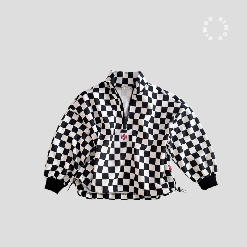 Riwoo Riwoo - Korean Children Fashion - #discoveringself - Unique Check Half Zip-up - 8