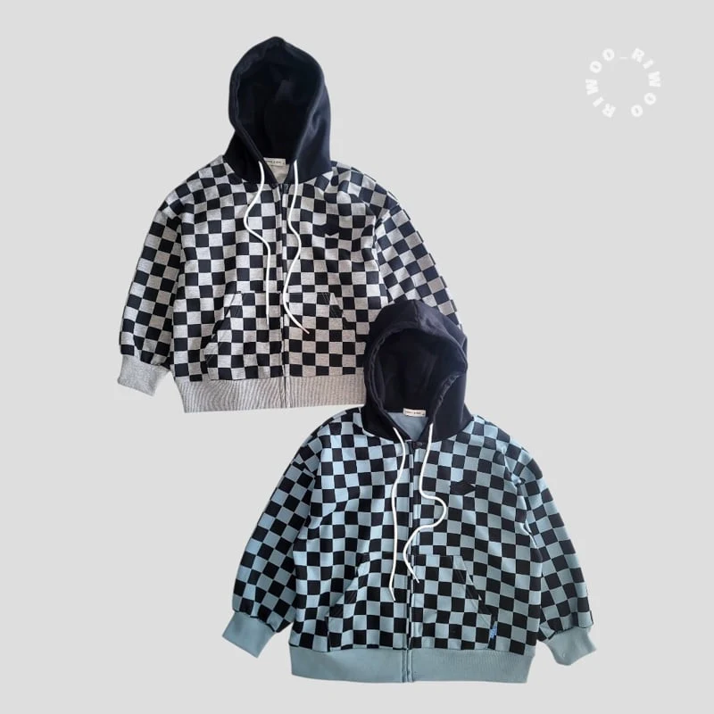 Riwoo Riwoo - Korean Children Fashion - #discoveringself - Riwoo Chess Hoodie Zip-up - 2