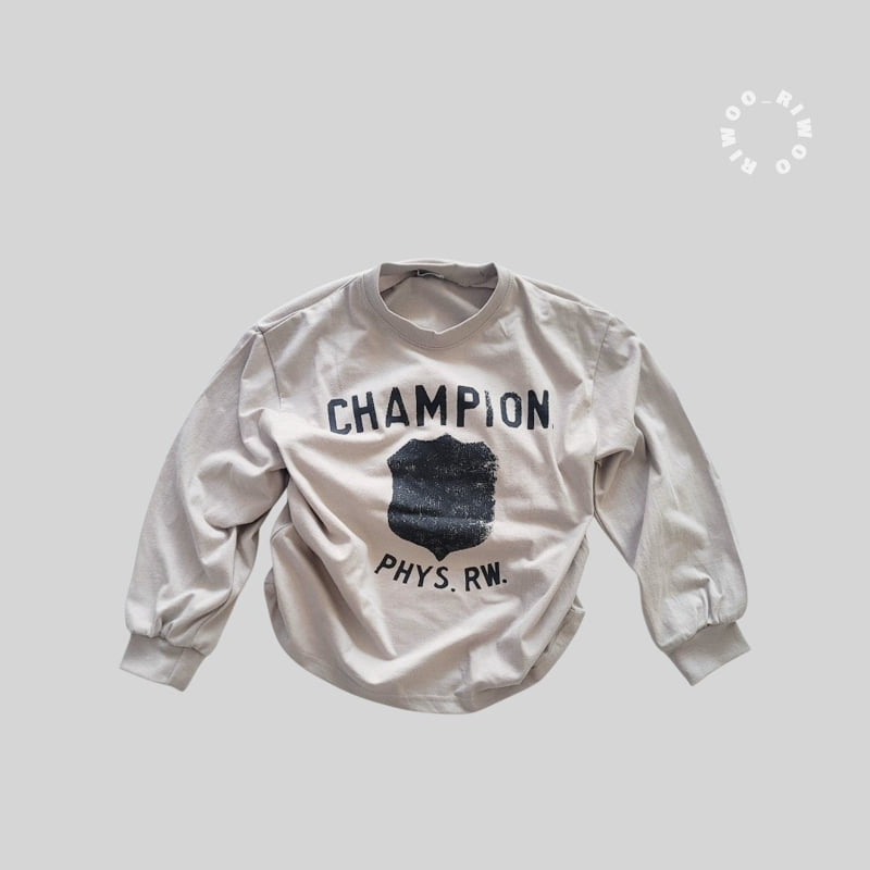 Riwoo Riwoo - Korean Children Fashion - #discoveringself - Champion Rib Trim Tee - 10