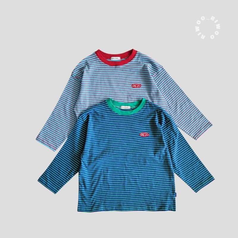 Riwoo Riwoo - Korean Children Fashion - #discoveringself - Toktok Striped Patch Tee - 6