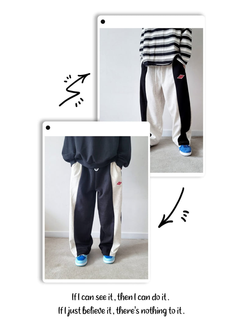 Riwoo Riwoo - Korean Children Fashion - #discoveringself - Riwoo Side Color Block Wide Pants - 2