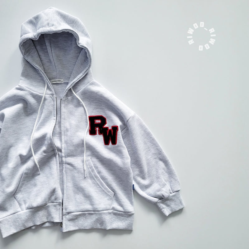Riwoo Riwoo - Korean Children Fashion - #fashionkids - Riwoo Boucle Embroidered Boxy Zip-up Hoodie - 10