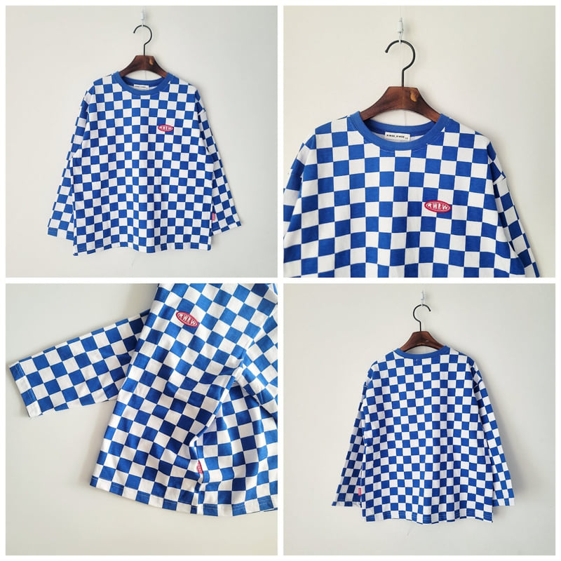 Riwoo Riwoo - Korean Children Fashion - #fashionkids - Riwoo Check Boxy Tee - 6