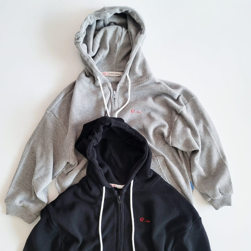 Riwoo Riwoo - Korean Children Fashion - #fashionkids - Riwoo Waffle Basic Hoodie Zip-up - 12