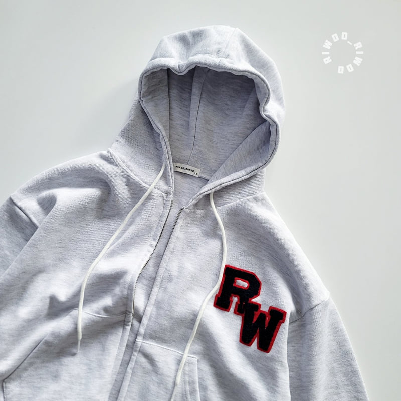 Riwoo Riwoo - Korean Children Fashion - #kidsshorts - Riwoo Boucle Embroidered Boxy Zip-up Hoodie - 11