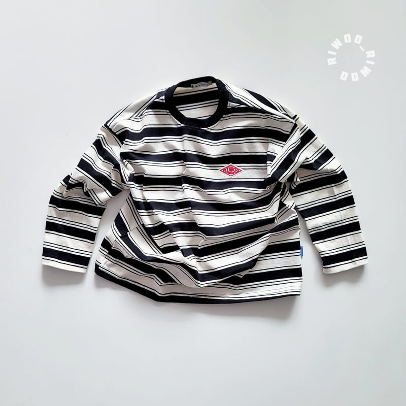 Riwoo Riwoo - Korean Children Fashion - #fashionkids - Riwoo Irregular Striped Tee - 4