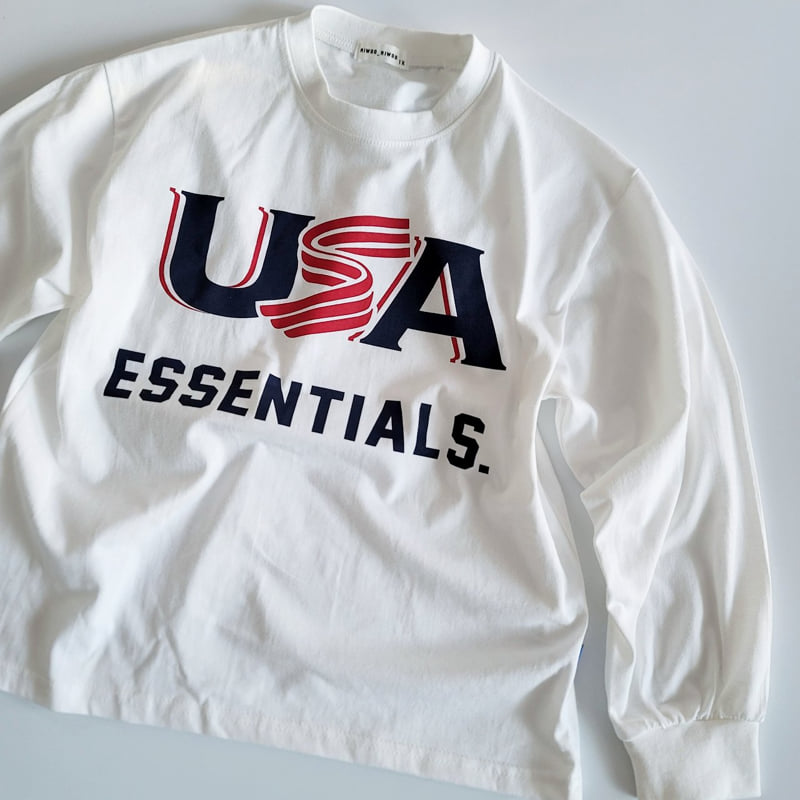 Riwoo Riwoo - Korean Children Fashion - #kidsshorts - USA Rib Trim Tee - 11