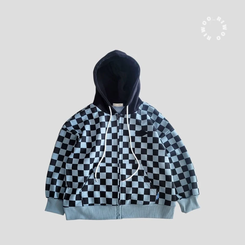 Riwoo Riwoo - Korean Children Fashion - #fashionkids - Riwoo Chess Hoodie Zip-up - 4