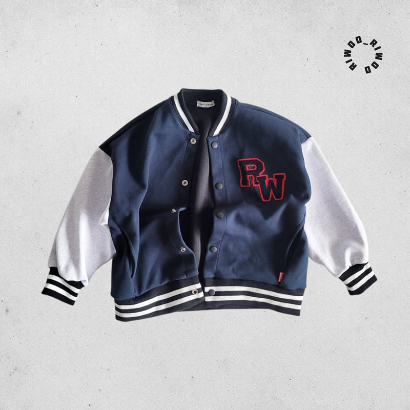 Riwoo Riwoo - Korean Children Fashion - #kidsshorts - Boucle Varsity Jacket - 2