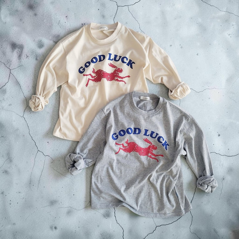 Riwoo Riwoo - Korean Children Fashion - #kidsshorts - Good Luck Rib Trim Tee