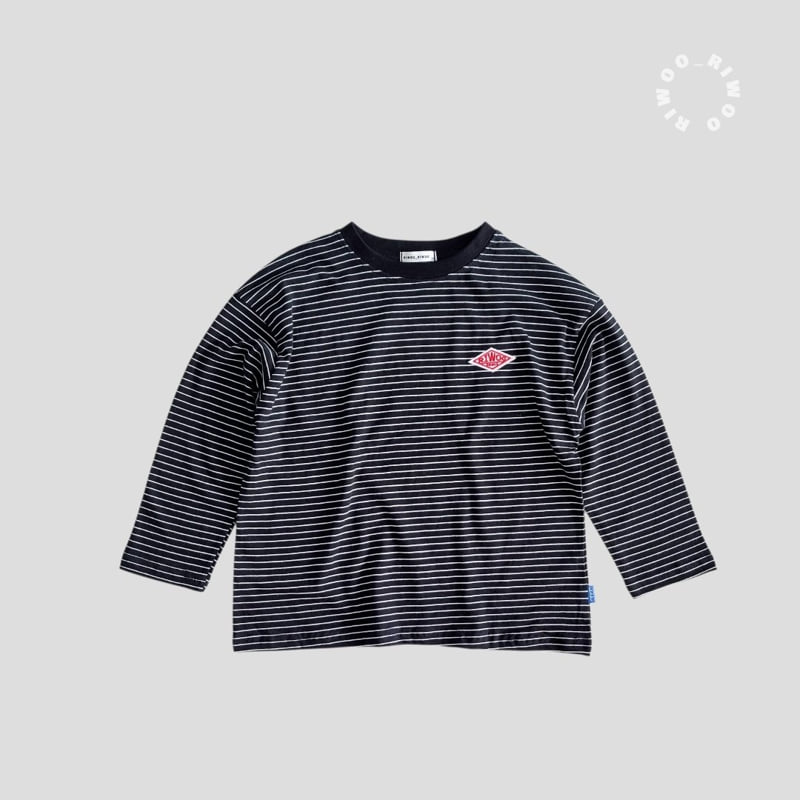 Riwoo Riwoo - Korean Children Fashion - #kidsshorts - Riwoo Fine Striped Boxy Tee - 5