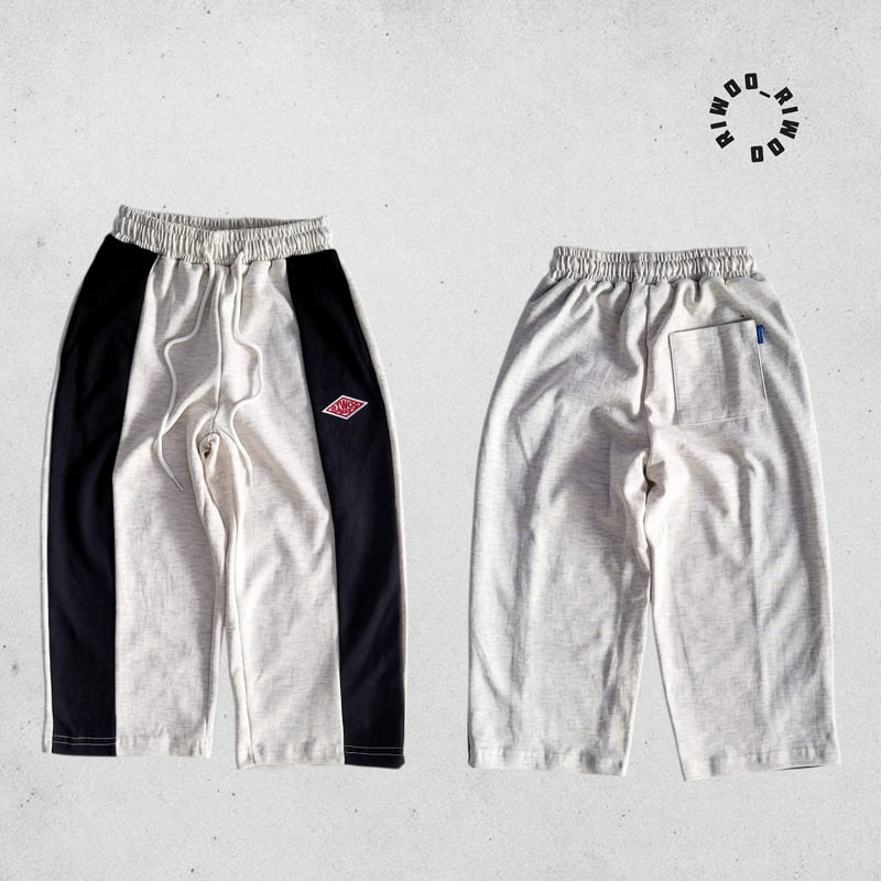 Riwoo Riwoo - Korean Children Fashion - #fashionkids - Riwoo Side Color Block Wide Pants - 4