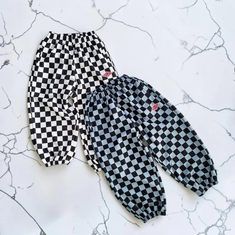 Riwoo Riwoo - Korean Children Fashion - #kidsshorts - Unique Check Jogger Pants