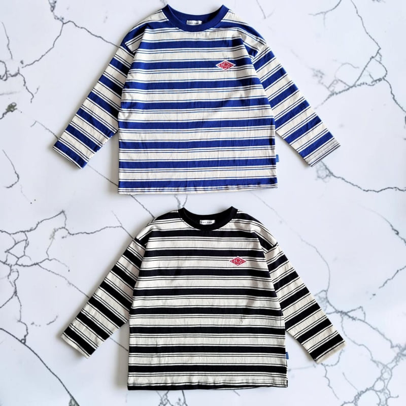 Riwoo Riwoo - Korean Children Fashion - #kidsstore - Riwoo Irregular Striped Tee - 5