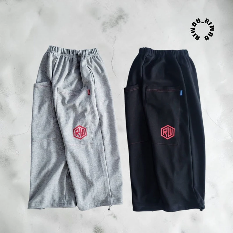 Riwoo Riwoo - Korean Children Fashion - #kidsstore - Riwoo Big Pocket String Pants