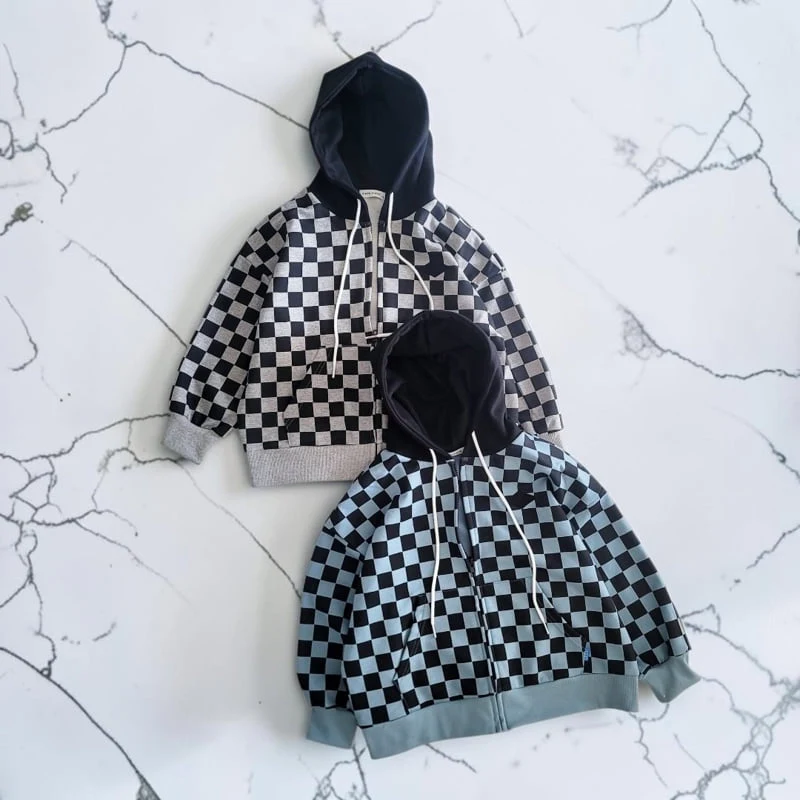 Riwoo Riwoo - Korean Children Fashion - #kidsstore - Riwoo Chess Hoodie Zip-up - 5