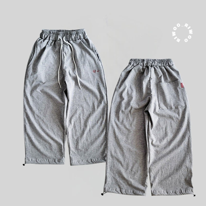 Riwoo Riwoo - Korean Children Fashion - #kidsstore - Riwoo Relaxed String Pants - 3
