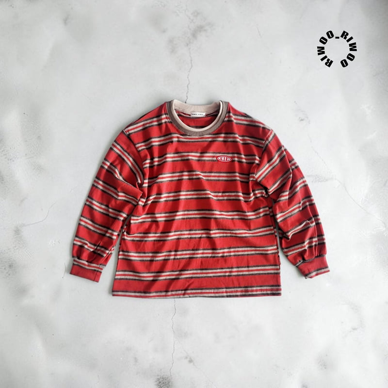 Riwoo Riwoo - Korean Children Fashion - #kidzfashiontrend - Double Striped Rib Trim Tee - 3