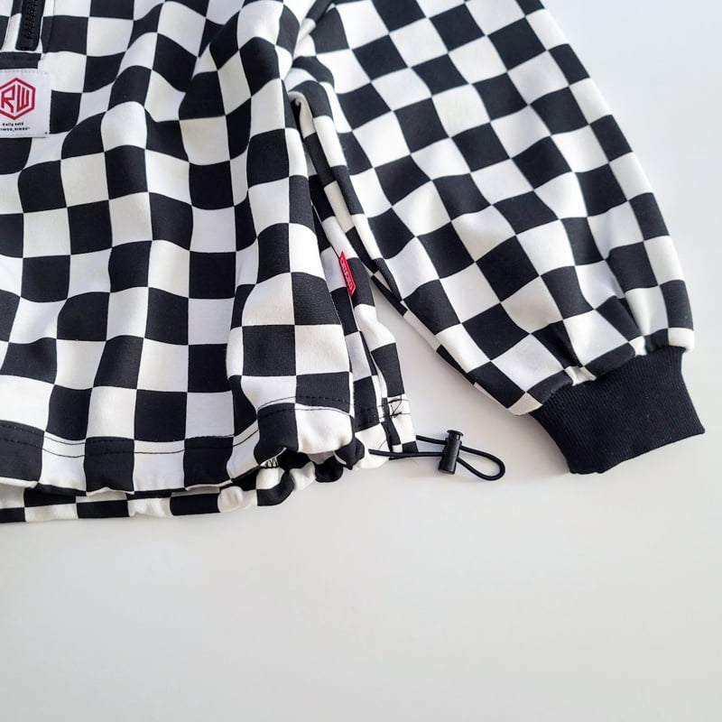Riwoo Riwoo - Korean Children Fashion - #kidzfashiontrend - Unique Check Half Zip-up - 12