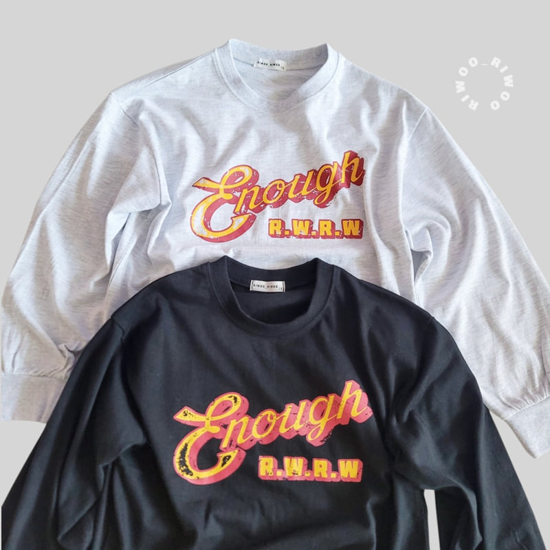 Riwoo Riwoo - Korean Children Fashion - #kidzfashiontrend - Enough Rib Trim Tee - 5