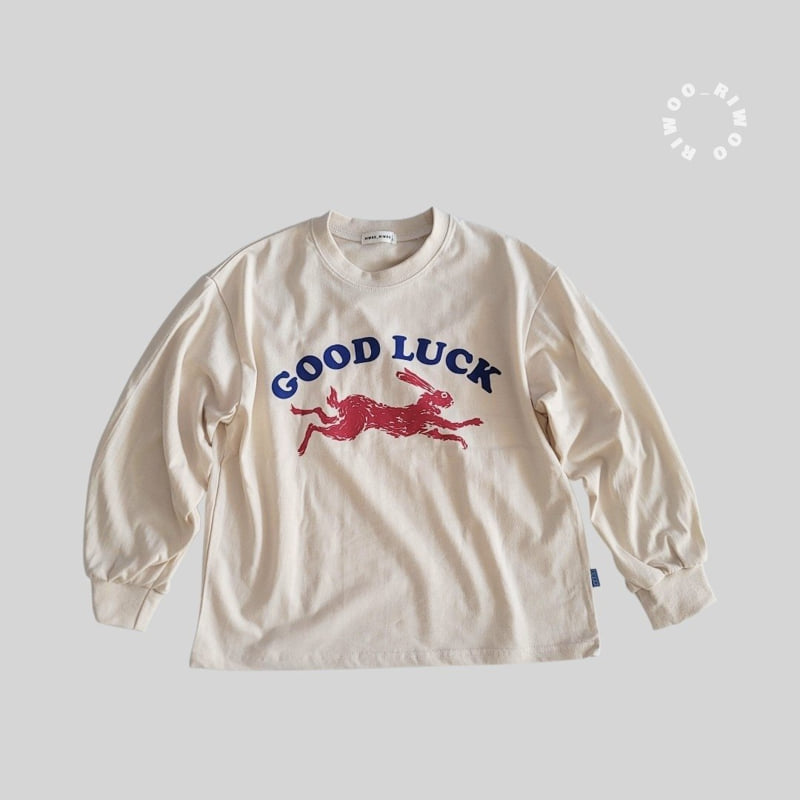 Riwoo Riwoo - Korean Children Fashion - #kidzfashiontrend - Good Luck Rib Trim Tee - 3