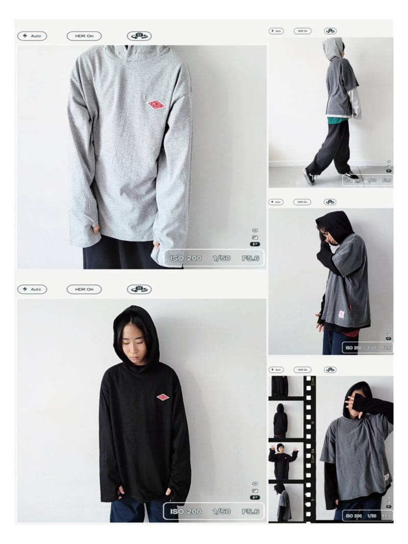 Layered Slim Finger Hoodie by Riwoo Riwoo for Child - view 2