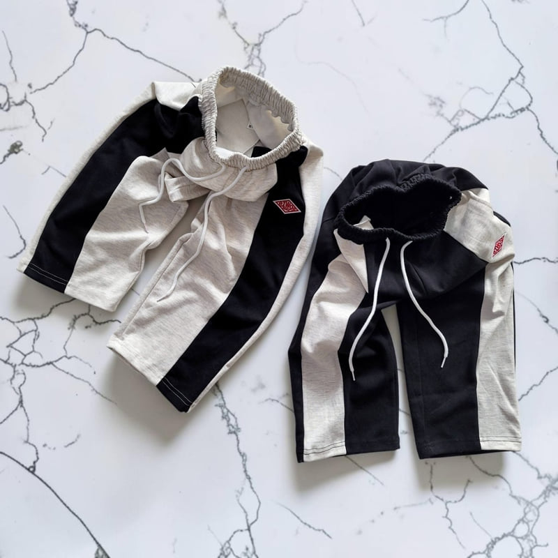 Riwoo Riwoo - Korean Children Fashion - #kidzfashiontrend - Riwoo Side Color Block Wide Pants - 6