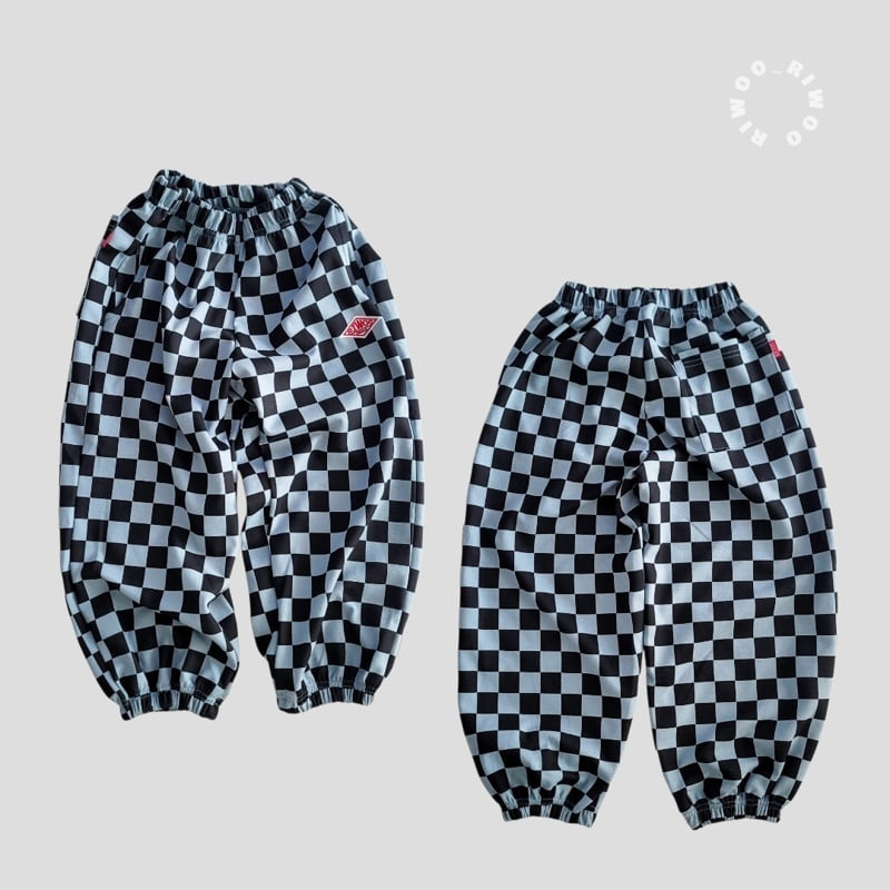 Riwoo Riwoo - Korean Children Fashion - #kidzfashiontrend - Unique Check Jogger Pants - 3