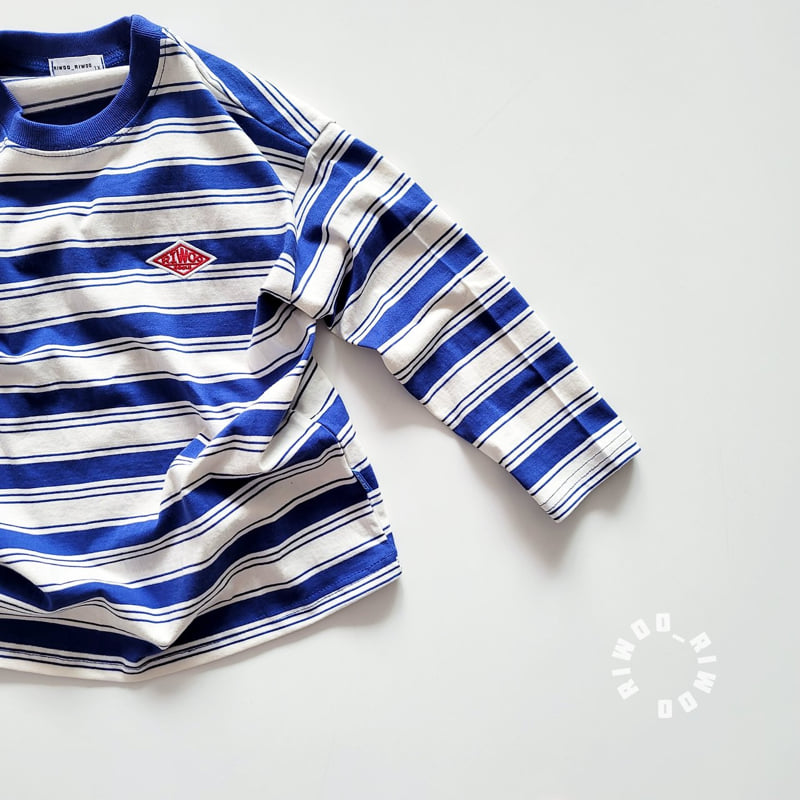 Riwoo Riwoo - Korean Children Fashion - #littlefashionista - Riwoo Irregular Striped Tee - 8