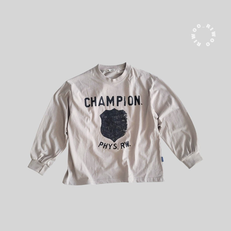 Riwoo Riwoo - Korean Children Fashion - #littlefashionista - Champion Rib Trim Tee - 2