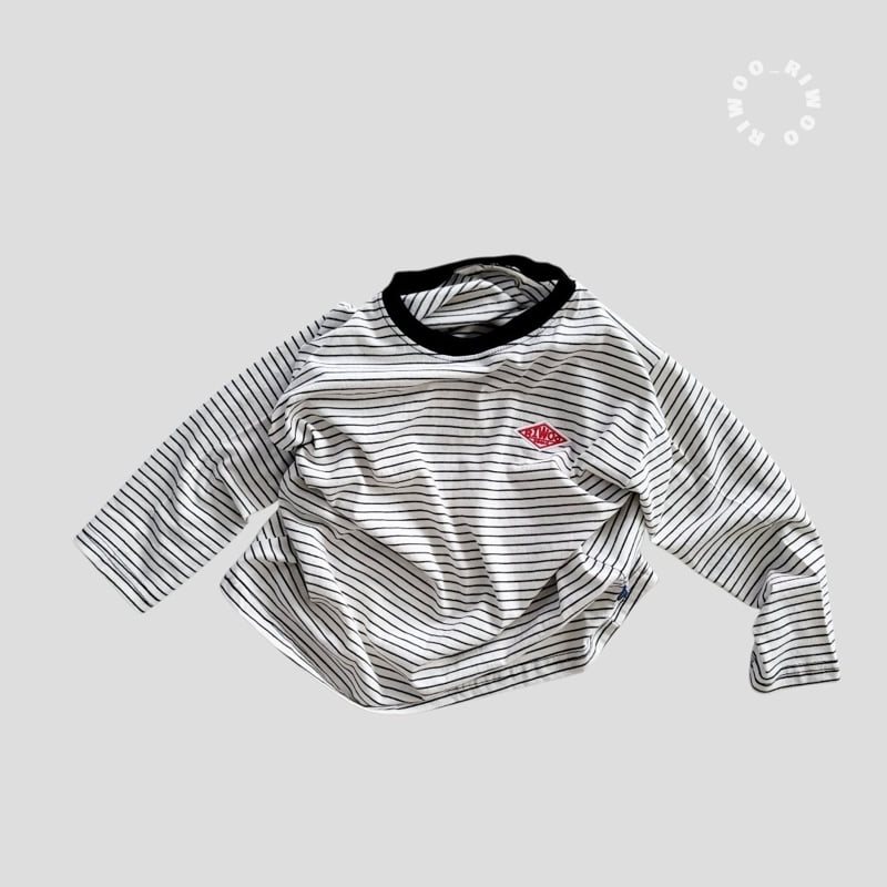 Riwoo Riwoo - Korean Children Fashion - #littlefashionista - Riwoo Fine Striped Boxy Tee - 9