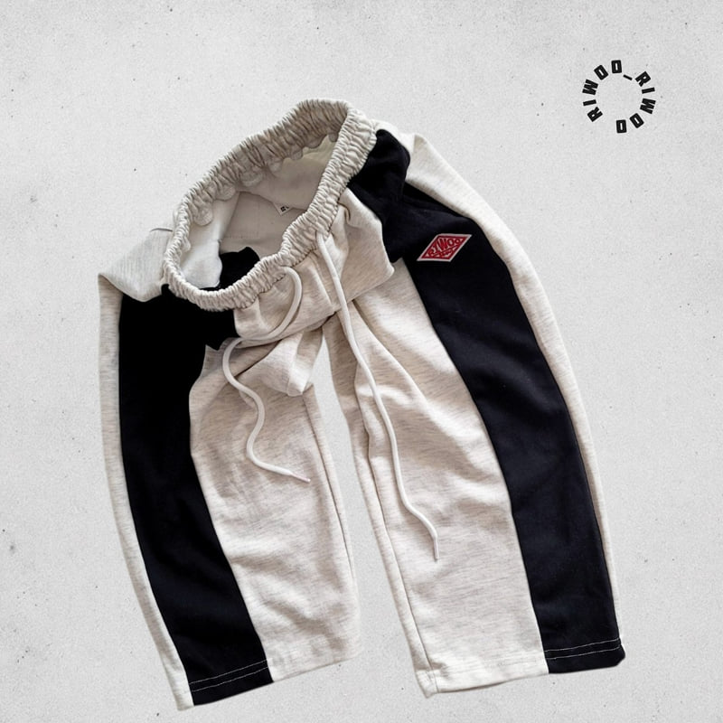 Riwoo Riwoo - Korean Children Fashion - #littlefashionista - Riwoo Side Color Block Wide Pants - 8