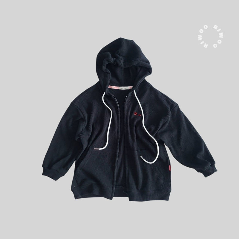 Riwoo Riwoo - Korean Children Fashion - #littlefashionista - Riwoo Waffle Basic Hoodie Zip-up - 4