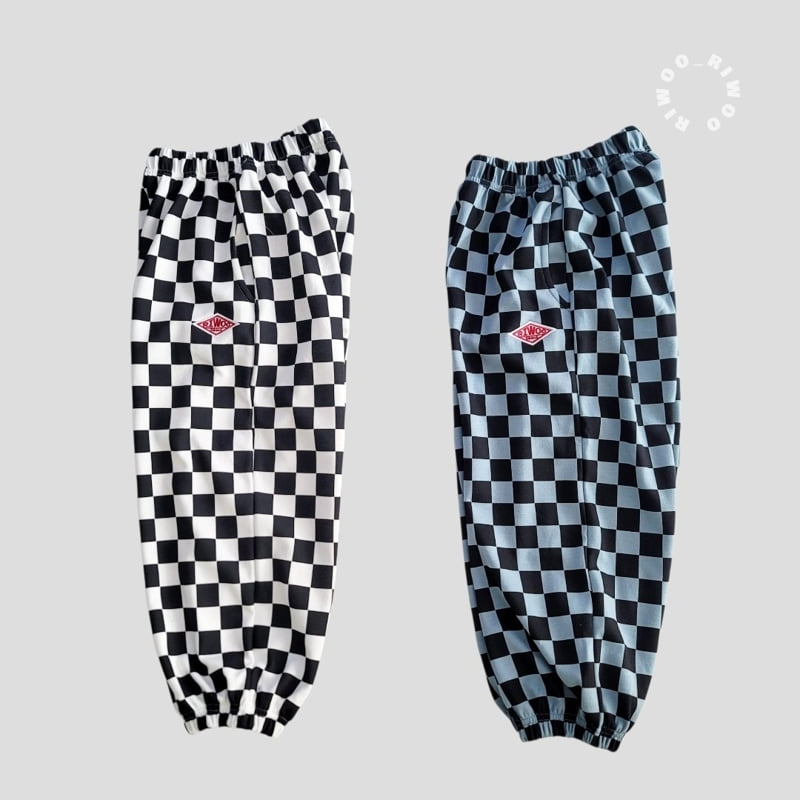 Riwoo Riwoo - Korean Children Fashion - #magicofchildhood - Unique Check Jogger Pants - 6