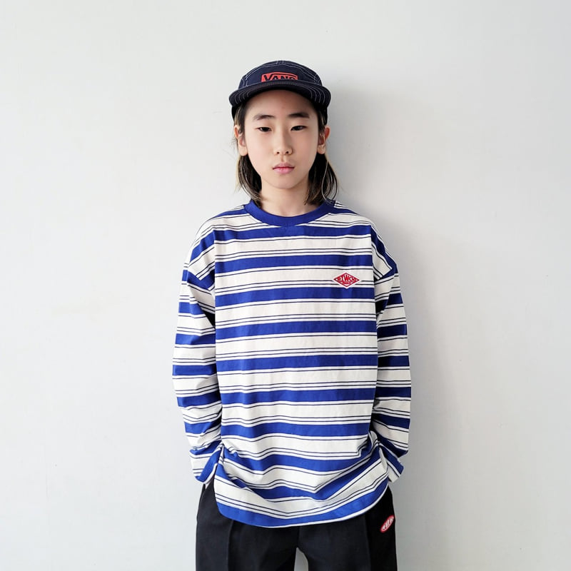 Riwoo Riwoo - Korean Children Fashion - #minifashionista - Riwoo Irregular Striped Tee - 10
