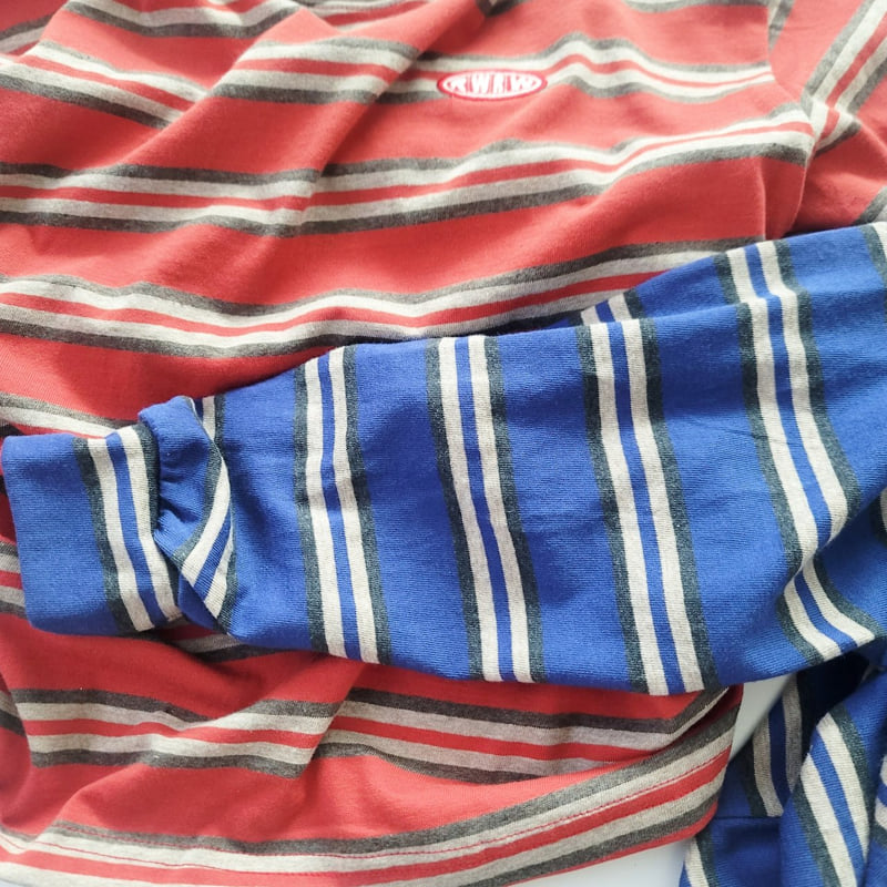 Riwoo Riwoo - Korean Children Fashion - #minifashionista - Double Striped Rib Trim Tee - 7