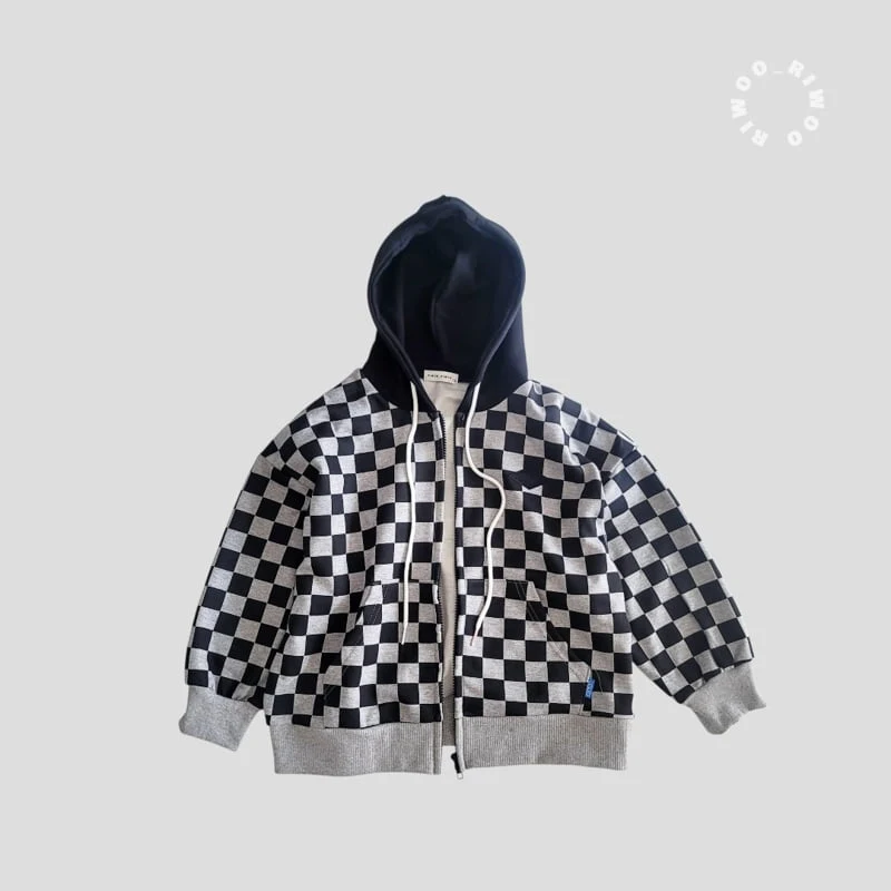 Riwoo Riwoo - Korean Children Fashion - #minifashionista - Riwoo Chess Hoodie Zip-up - 10