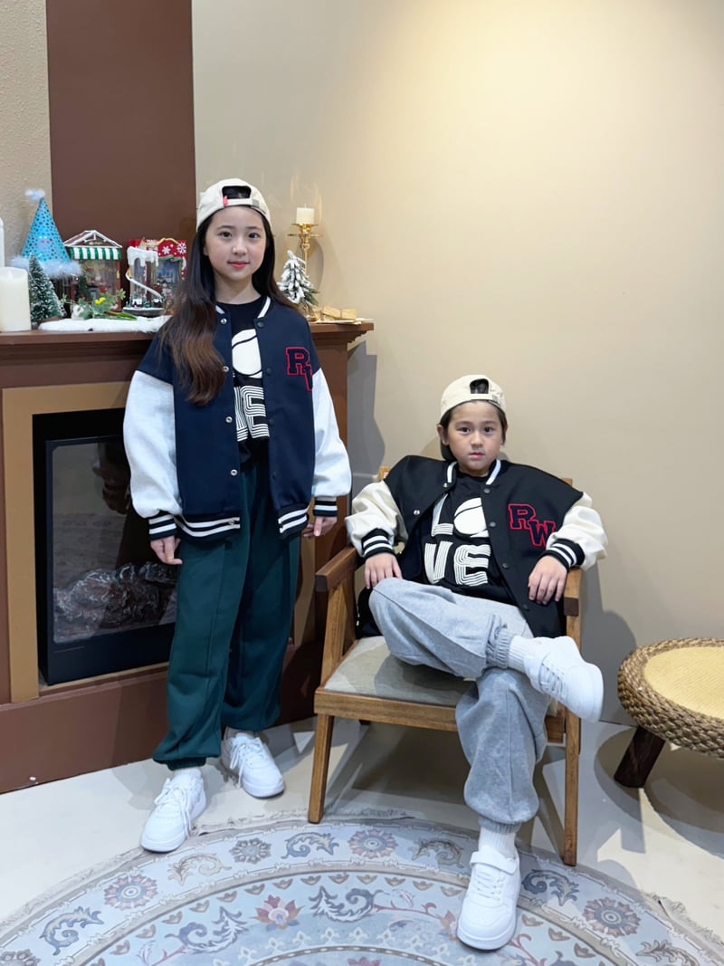Riwoo Riwoo - Korean Children Fashion - #minifashionista - Boucle Varsity Jacket - 8