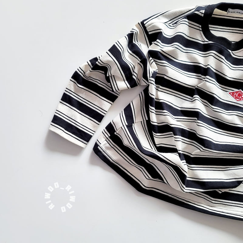 Riwoo Riwoo - Korean Children Fashion - #prettylittlegirls - Riwoo Irregular Striped Tee - 11